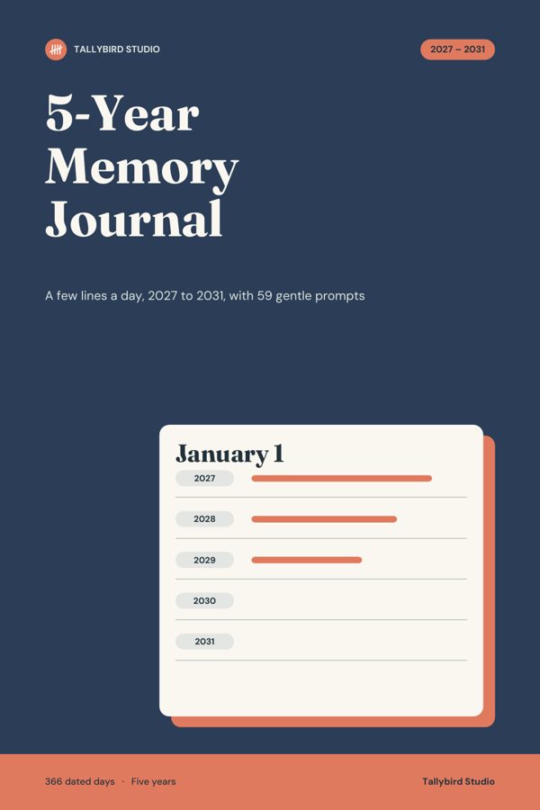 5 Year Memory Journal 2027-2031 cover