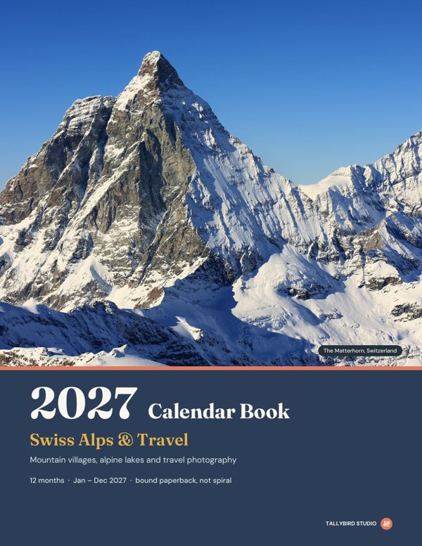 2027 Calendar Book: Swiss Alps & Travel cover